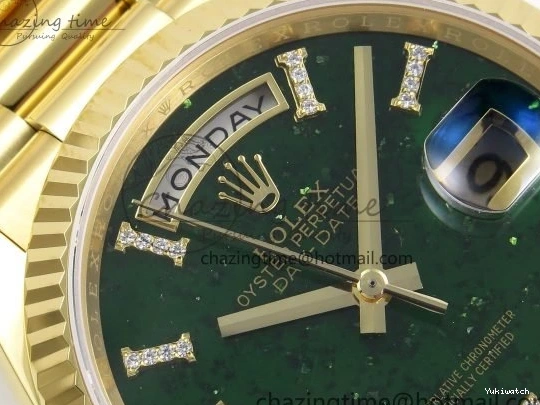 Dial 36 Green Edition YG Bracelet RAF YG Best on A2836 1:1 Date Stone Day Roman 0215